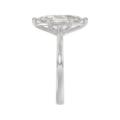 14K WHITE GOLD 1 1/2CT MARQUISE DIAMOND SOLITAIRE RING 