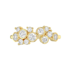 Classic 10K Yellow Gold  Round Lab Grown Diamond Ladies Fashion  Ring 3/4Ct (Color F-G -Clarity Vs1/Vs2)