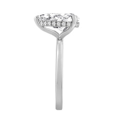 14K WHITE GOLD 3.00CT ROUND/PEAR DIAMOND LADIES RING (CENTER STONE PEAR DIAMOND 3CT)