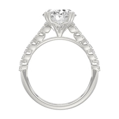Ladies 14K White Gold Ladies Elegance- Bridal Set  3 1/3CT Round & Oval Diamonds 3.00CT Oval Center stone (Color F-G  Clarity VS1/VS2)