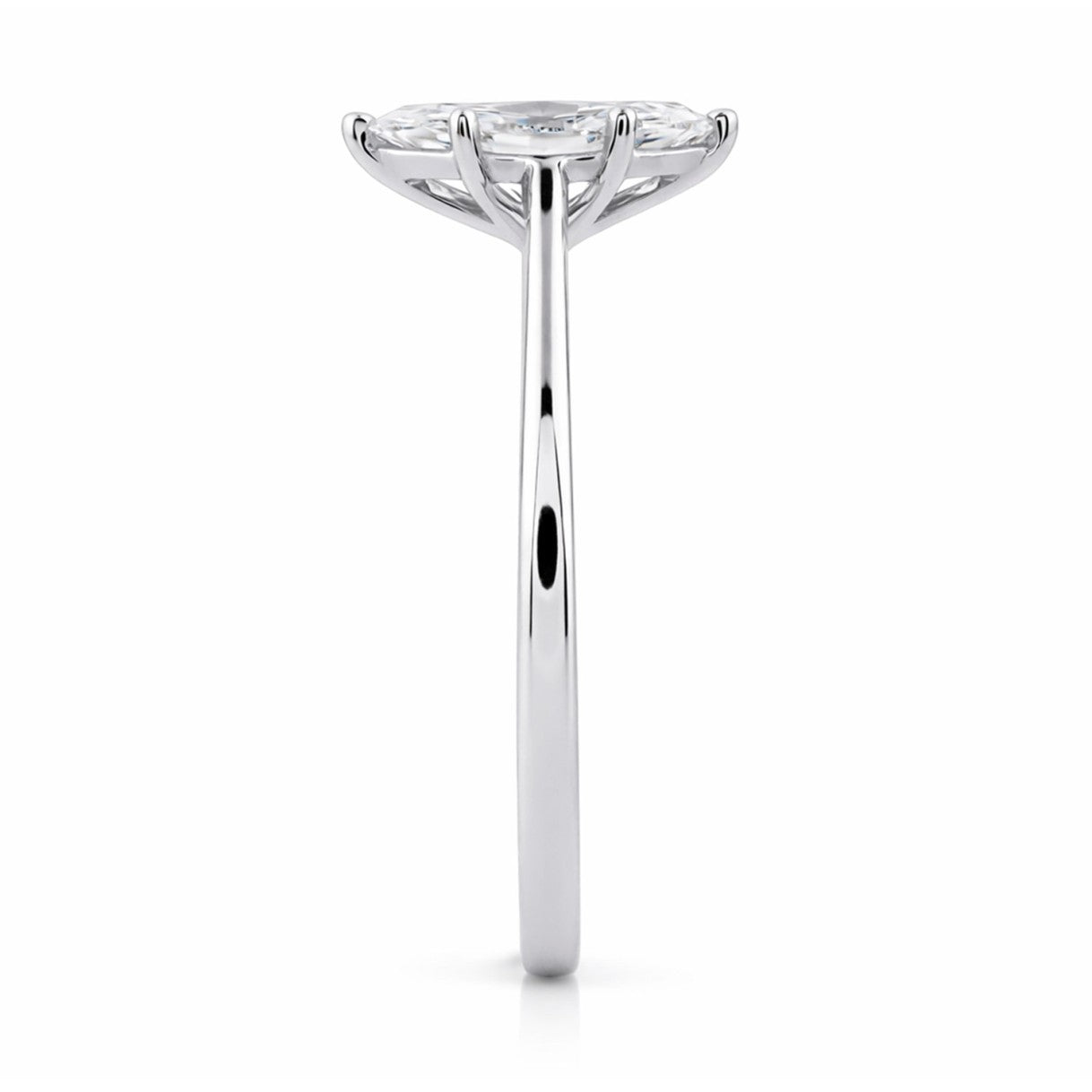 14K WHITE GOLD 1.00CT MARQUISE DIAMOND LADIES SOLITAIRE RING (CENTER STONE MARQUISE DIAMOND 1CT