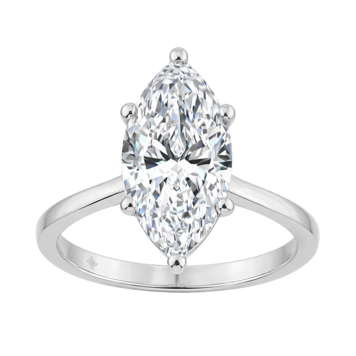 14K WHITE GOLD 3.00CT MARQUISE DIAMOND LADIES SOLITAIRE RING (CENTER STONE MARQUISE DIAMOND 3CT