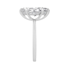 14K WHITE GOLD 2.00CT MARQUISE/ROUND DIAMOND LADIES RING (CENTER STONE MARQUISE DIAMOND 2.00CT)