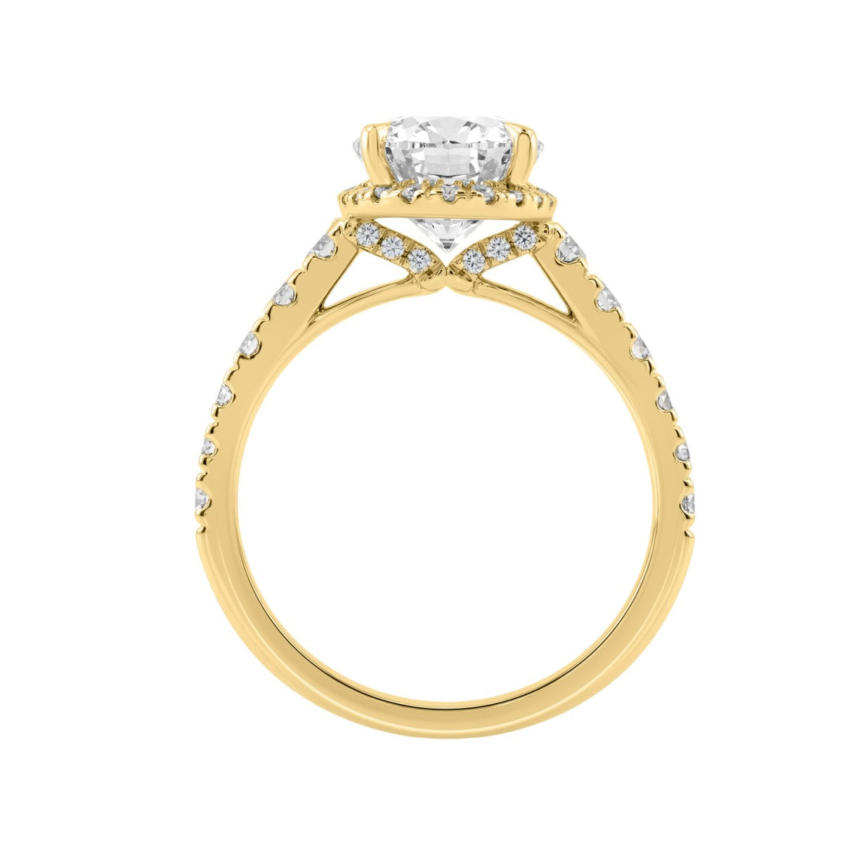 14K Yellow Gold 4 3/4Ct Oval Cut Lab-Grown Diamond Engagement Ring With Hidden Halo Round & Oval Bridal Ring Set For Women 4Ct Oval Center Stone (Color F-G -Clarity Vs1/Vs2)