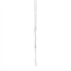 14K White Gold Pearl Drop Necklace For 1/2Ct Round Diamond Luxury Ladies Jewelry (Color F-G -Clarity Vs1/Vs2)