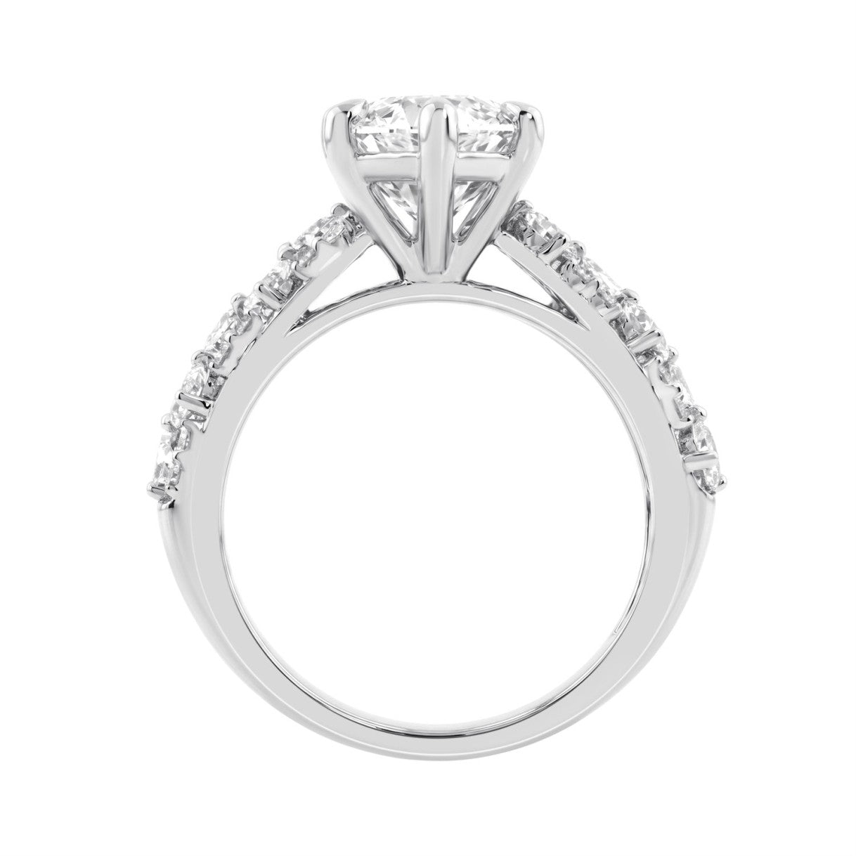 Luxury 14K White Gold Diamond Ring 6 1/4Ct Marquise Center Stone With Pear &amp; Round Diamonds, Women Fashion Engagement Ring (Color F-G -Clarity Vs1/Vs2)