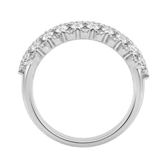 14K White Gold 3.00Ct Multi Shape Diamond Ring Round, Pear Cut Cluster Ring For Women (Color F-G -Clarity Vs1/Vs2)