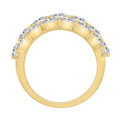 14K Yellow Gold 5 1/3Ct Oval Diamond Cluster Ring For Women Luxury Statement Fashion Ring (Color F-G -Clarity Vs1/Vs2)