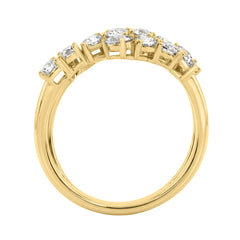Elegant 14K Yellow Gold 1 1/2Ct Diamond Ring Mixed Cuts: Round, Marquise, Pear, Emerald & Oval, Women?S Fashion Jewelry (Color F-G -Clarity Vs1/Vs2)