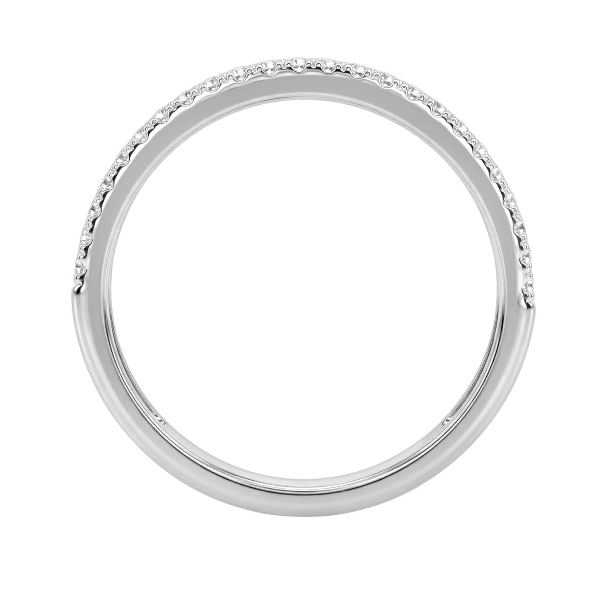 Elegant 14K White Gold 1.00Ct Round Diamond Band Women Classic Band Jewelry (Color F-G -Clarity Vs1/Vs2)