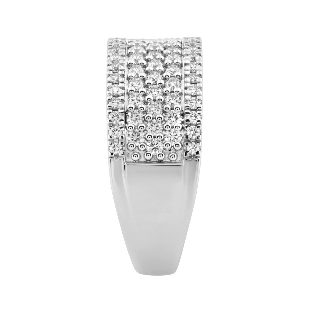 Elegant 14K White Gold 1.00Ct Round Diamond Band Women Classic Band Jewelry (Color F-G -Clarity Vs1/Vs2)