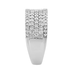 Elegant 14K White Gold 1.00Ct Round Diamond Band Women Classic Band Jewelry (Color F-G -Clarity Vs1/Vs2)