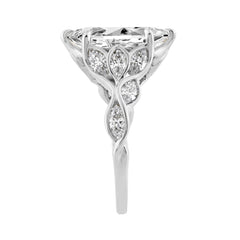 Elegant 14K White Gold 4 1/5Ct Marquise Diamond Ring Women Fashion Engagement Ring (Color F-G -Clarity Vs1/Vs2)