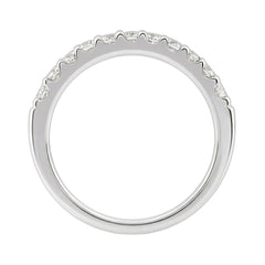 14K White Gold 1/2Ct Men's Round Cut Lab Grown Diamond Fashion Band