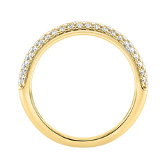 Luxury 14K Yellow Gold 1/2Ct Round Diamond Band For Women Elegant Wedding Or Anniversary Ring