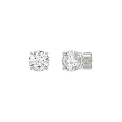 14K White Gold 2.00 Ct Round Brilliant Diamond Stud Earrings Lab Grown Diamond Solitaire Earrings For Women Fine Jewelry Gift