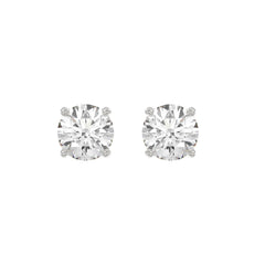 14K White Gold 4.00 Ct Lab Grown Round Diamond Stud Earrings Brilliant Cut Diamond Earrings For Women