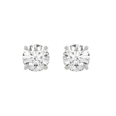 14K White Gold 5.00 Ct Lab Grown Round Diamond Stud Earrings Brilliant Cut Diamond Earrings For Women
