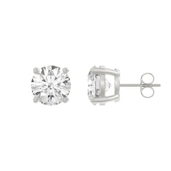 14K White Gold 5.00 Ct Lab Grown Round Diamond Stud Earrings Brilliant Cut Diamond Earrings For Women